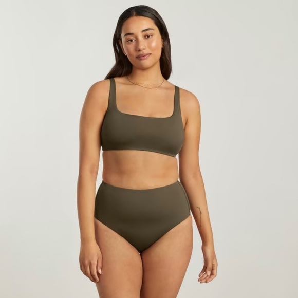 Everlane The High-Rise Hipster Bottom NWT Size  Large in Beech SOLD OUT ONLINE - Picture 2 of 10